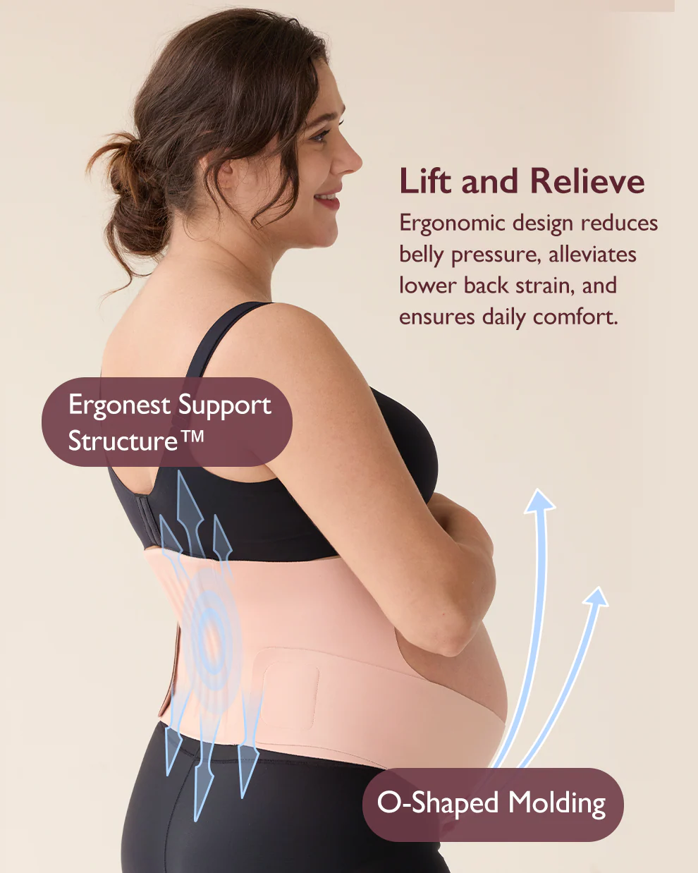 Ergonest Maternity Belly Band & High Waist Pregnancy Underwear &  Pregnancy Wedge Pillows Bundle - Image 4