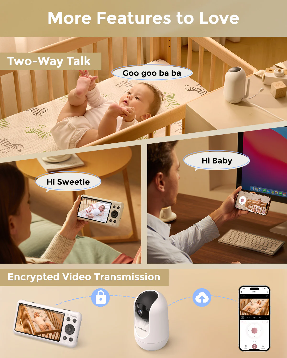 Momcozy 5-Zoll Dual-Mode Intelligentes Babyphone-BM04 - Image 10
