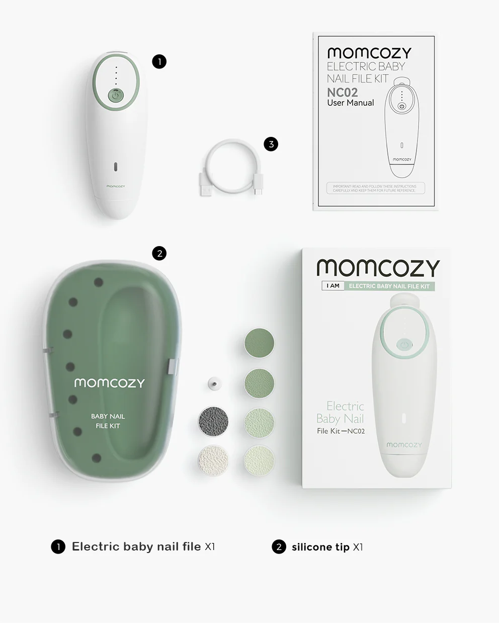 Momcozy Elektrische Babynagelfeile - Geräuscharm - Image 6