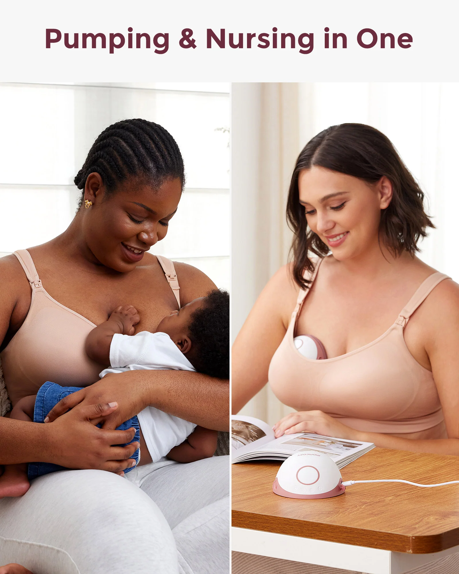 Momcozy Freihändiger Pump-BH All-in-One mit fester Polsterung - Image 7