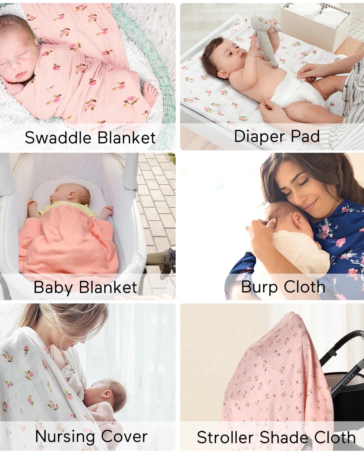Mamazy Musselin Swaddle Baby Decken, 4 Pack - Image 37