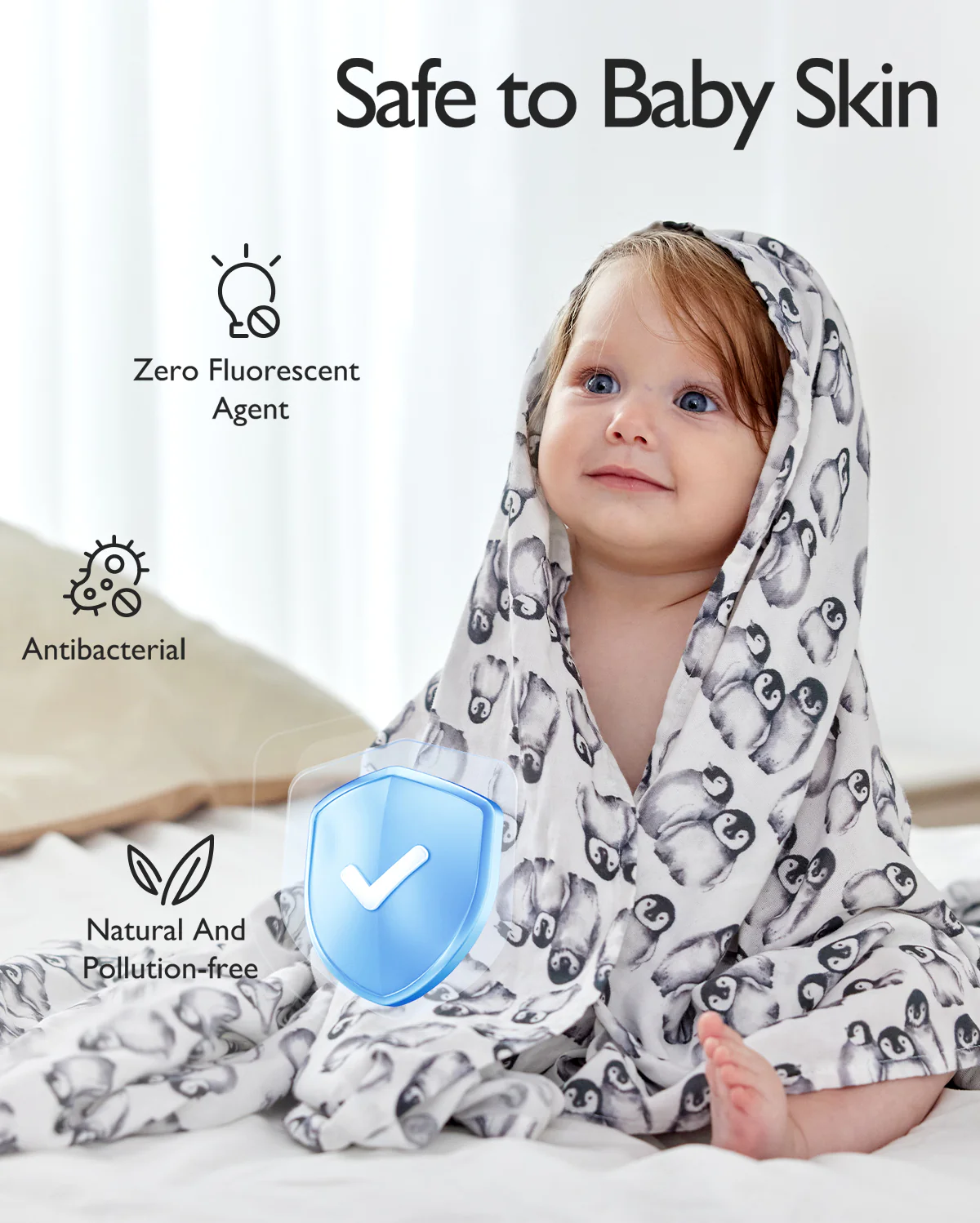 Mamazy Musselin Swaddle Baby Decken, 4 Pack - Image 39
