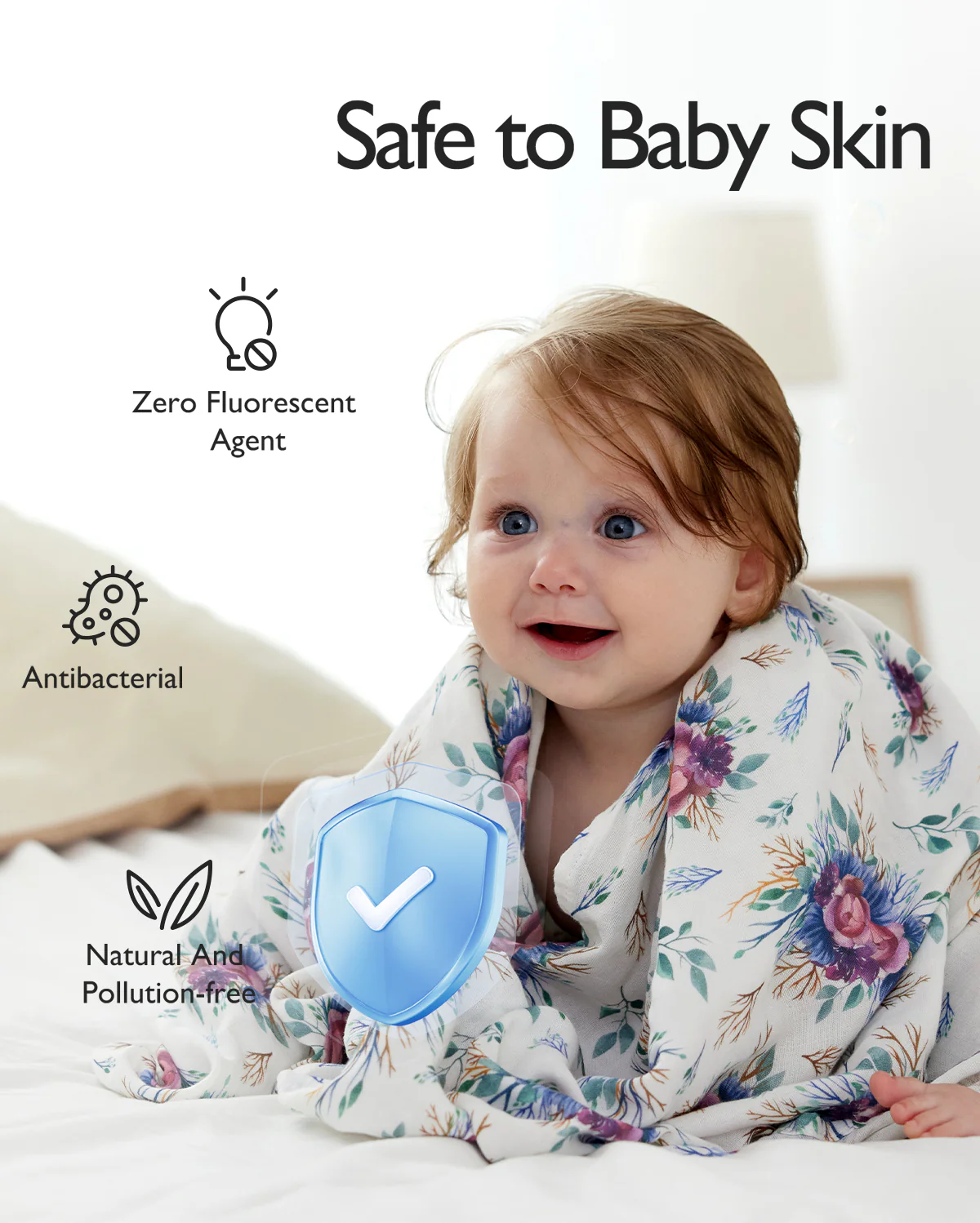 Mamazy Musselin Swaddle Baby Decken, 4 Pack - Image 49