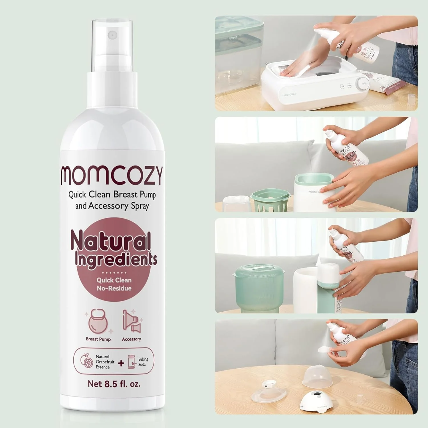 MOMCOZY tragbarer Brustpumpenreinigerspray - Image 2
