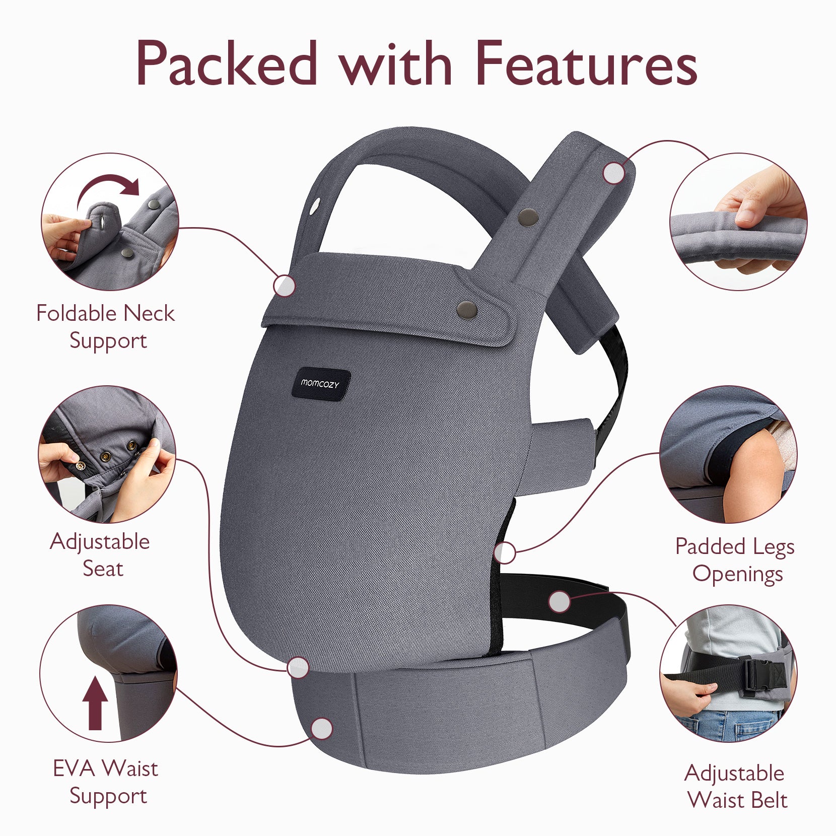 Momcozy PureHug Babytrage - Ergonomisch, gemütlich und leicht - Image 13