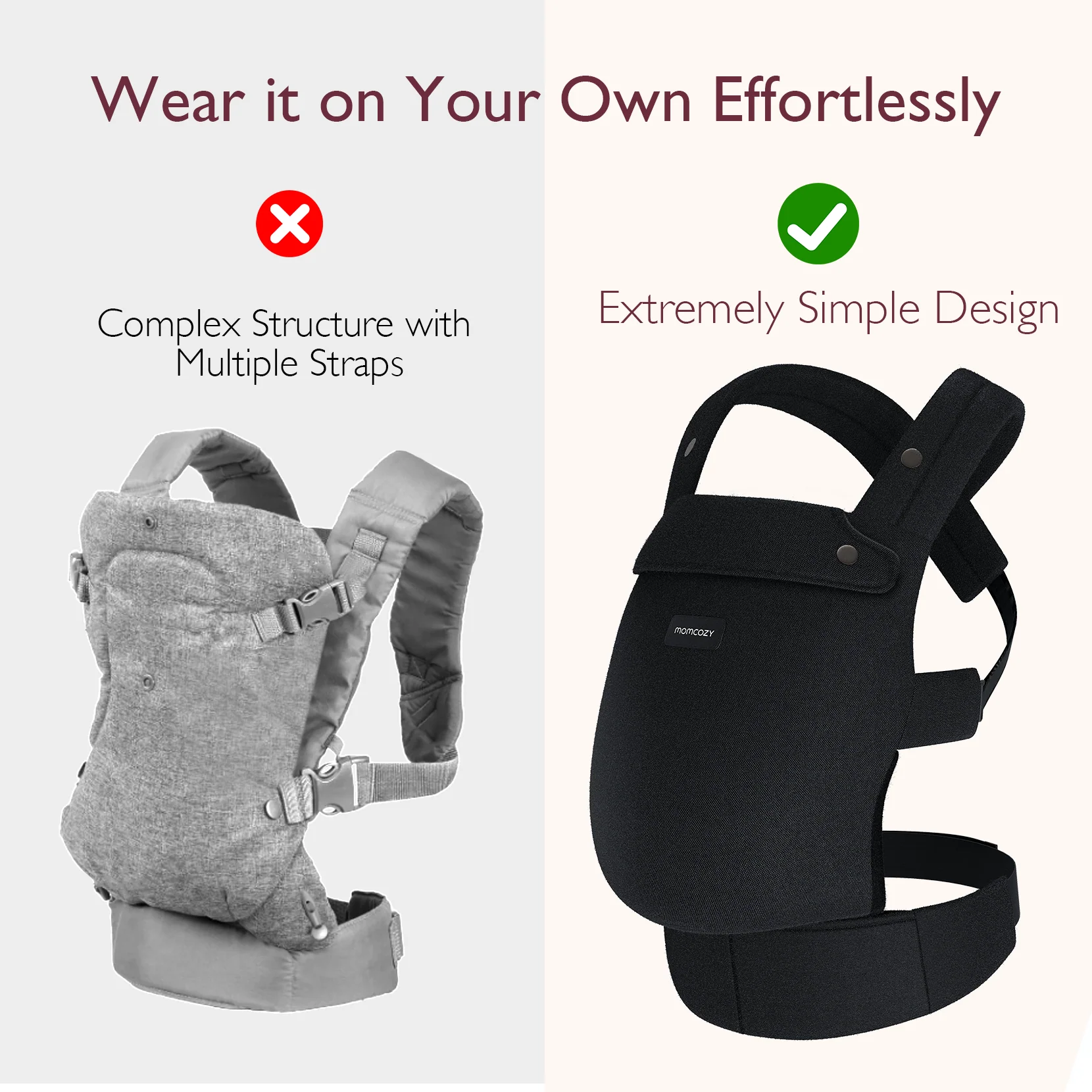 Momcozy PureHug Babytrage - Ergonomisch, gemütlich und leicht - Image 3