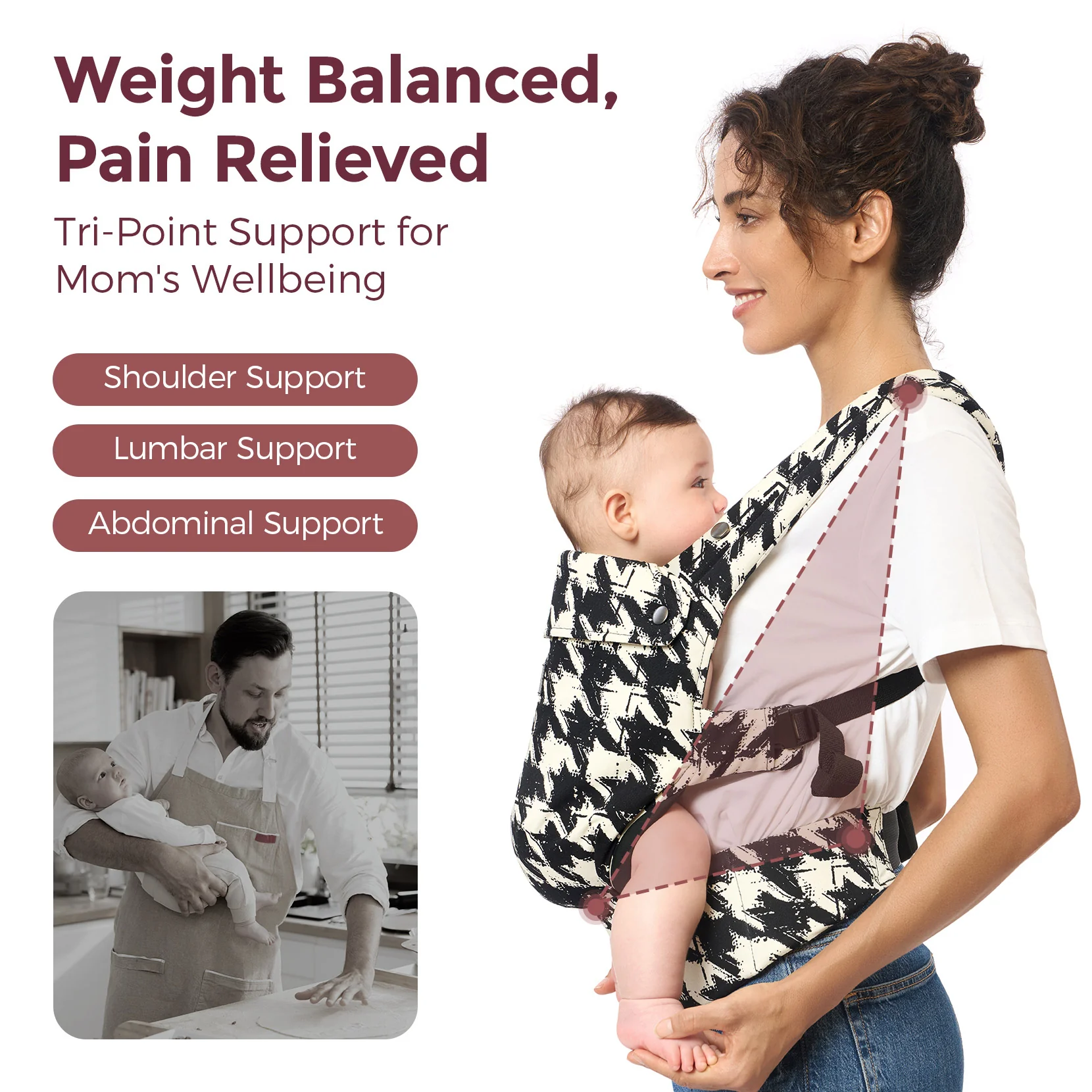 Momcozy PureHug Babytrage - Ergonomisch, gemütlich und leicht - Image 64