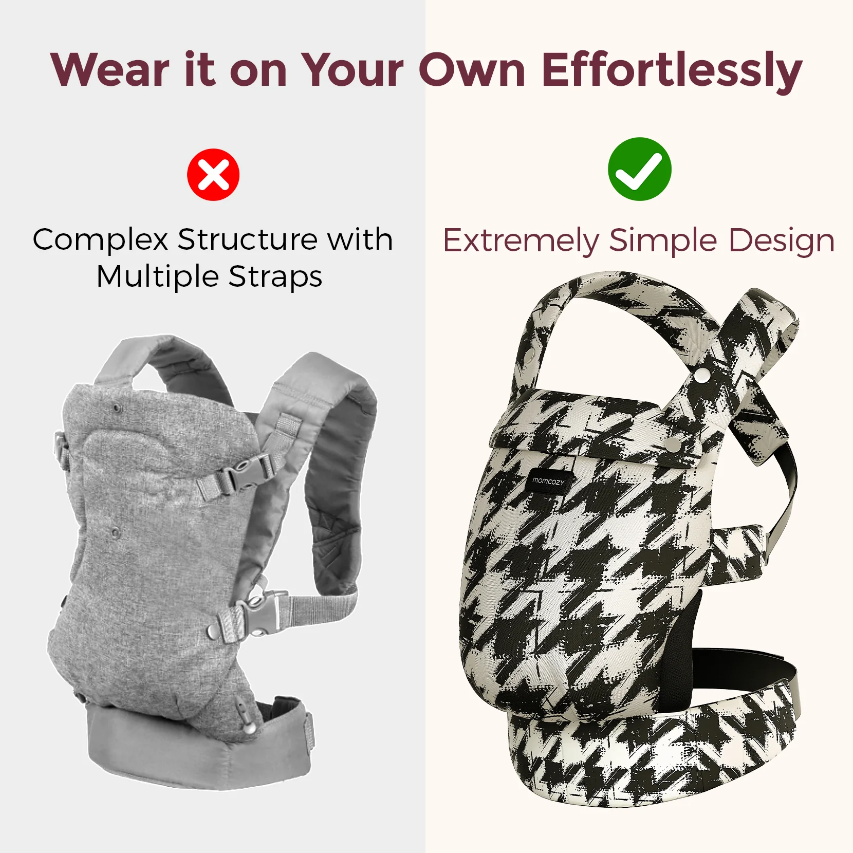 Momcozy PureHug Babytrage - Ergonomisch, gemütlich und leicht - Image 65