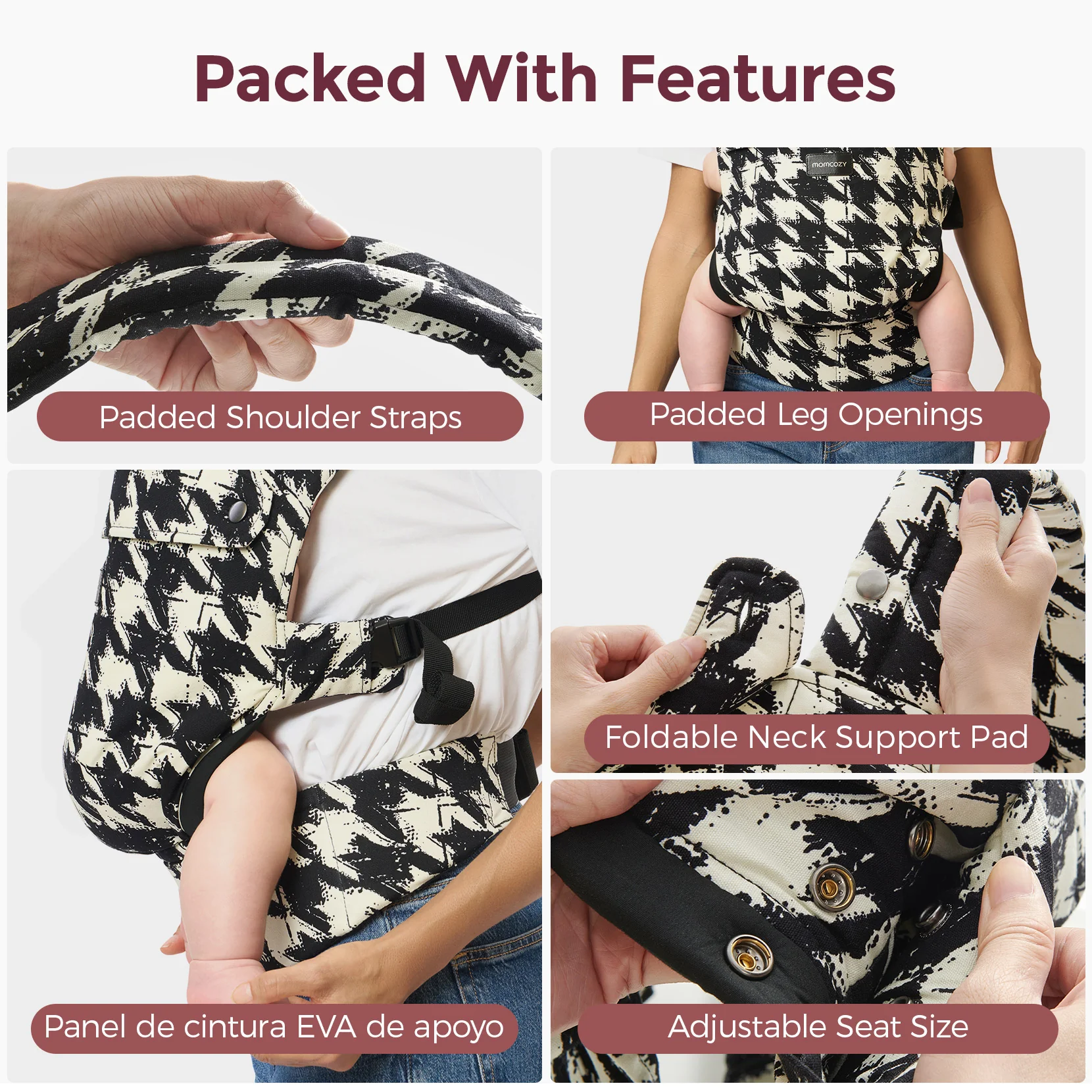Momcozy PureHug Babytrage - Ergonomisch, gemütlich und leicht - Image 68