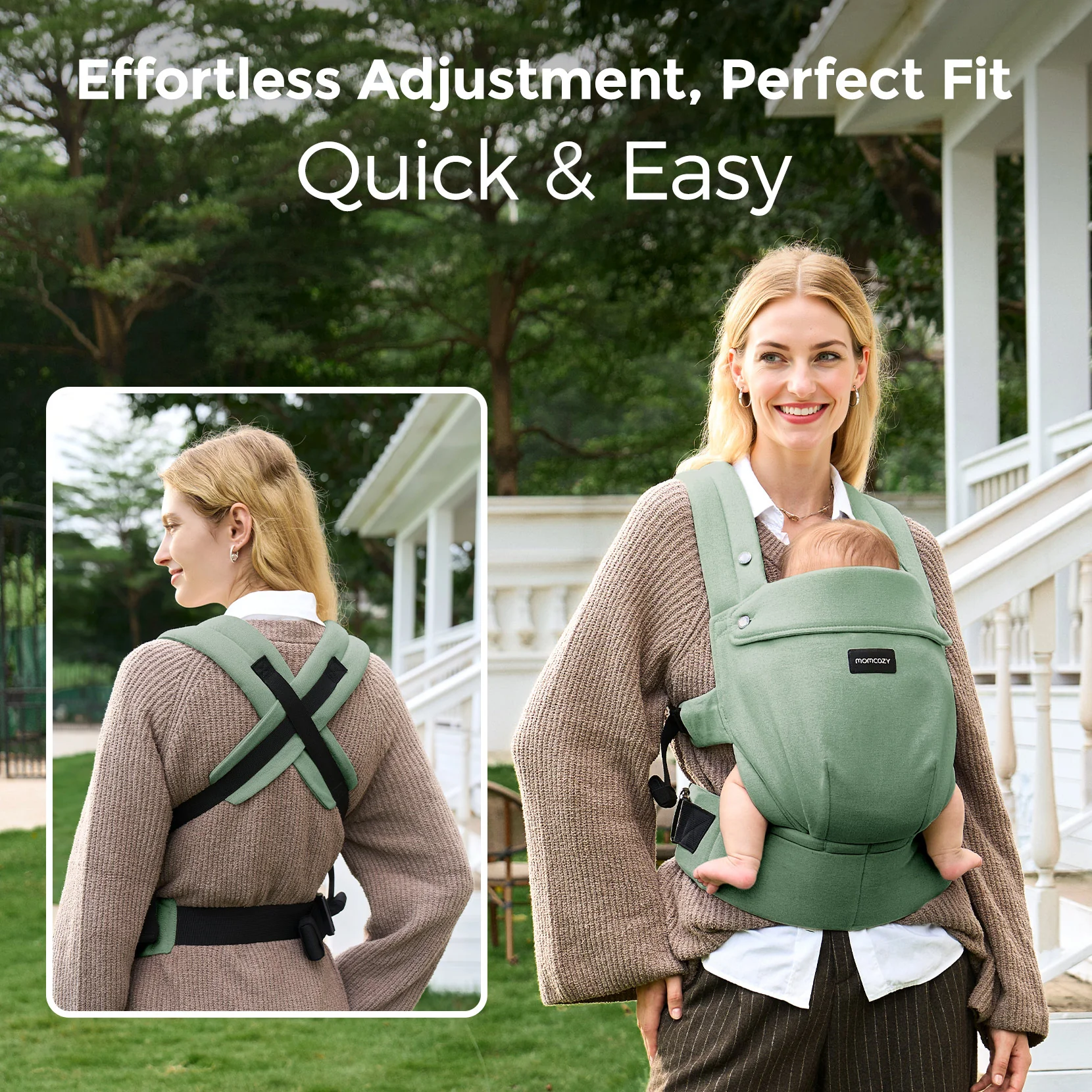 Momcozy PureHug Babytrage - Ergonomisch, gemütlich und leicht - Image 84