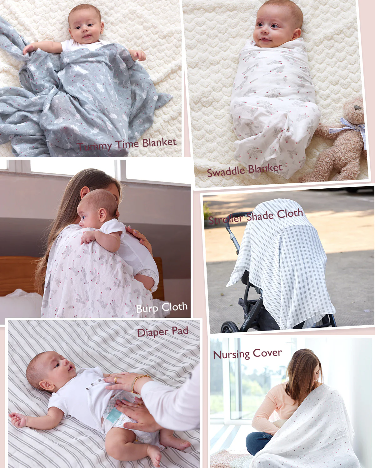 Mamazy Musselin Swaddle Baby Decken, 4 Pack - Image 22