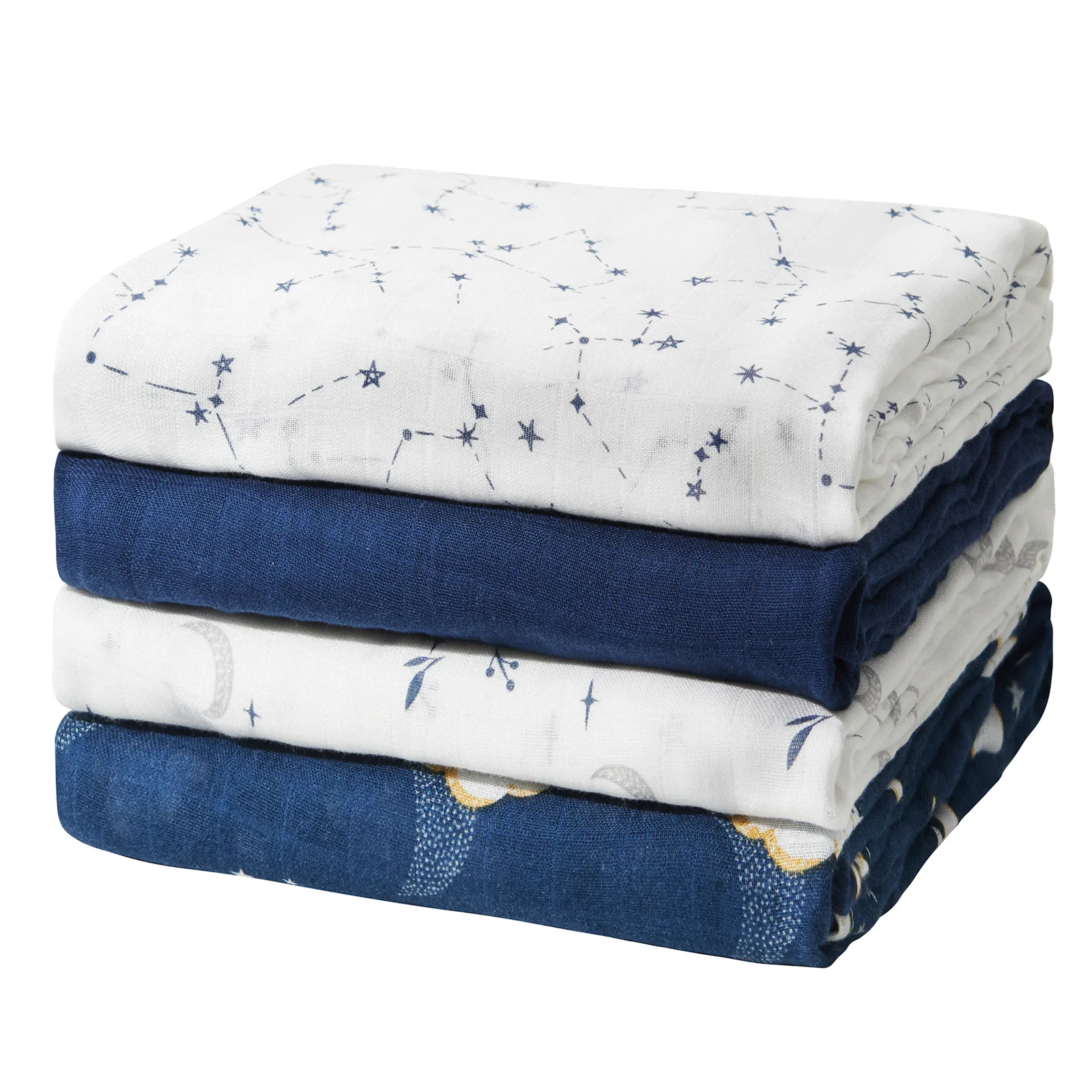 Momcozy Weichheit Swaddle Decken - Lila Blume (2 Pack)