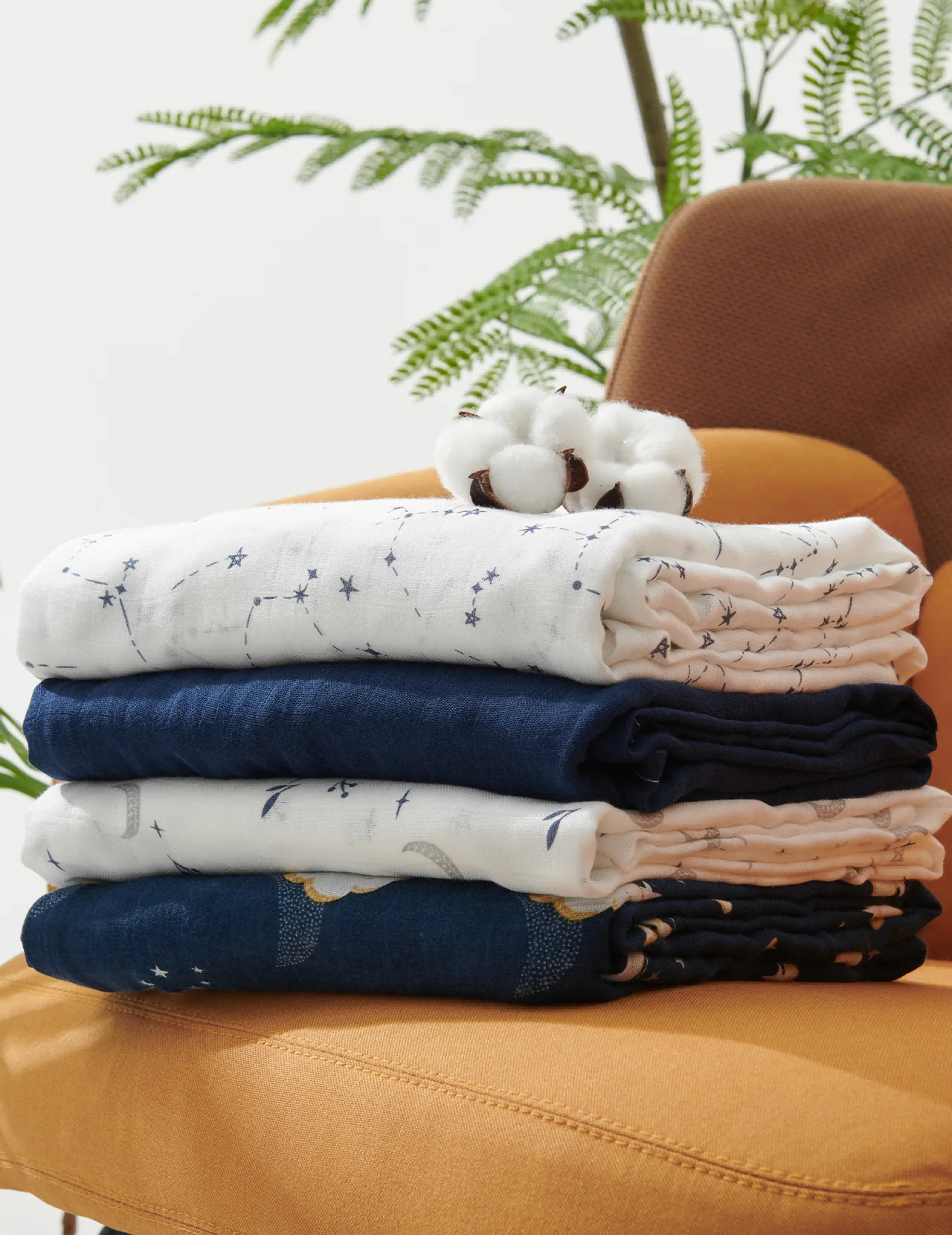 Momcozy Weichheit Swaddle Decken - Lila Blume (2 Pack) - Image 2