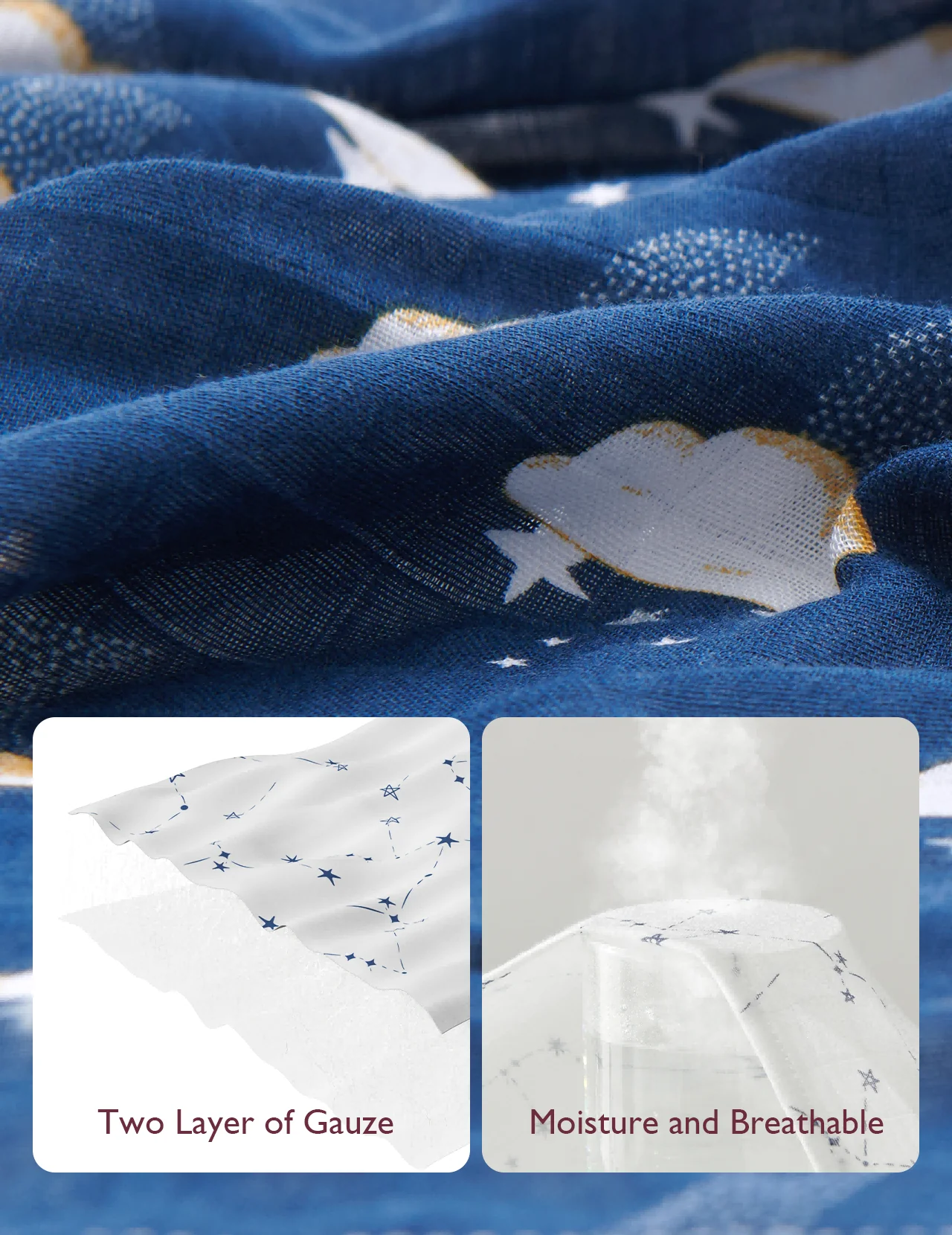Momcozy Weichheit Swaddle Decken - Lila Blume (2 Pack) - Image 9