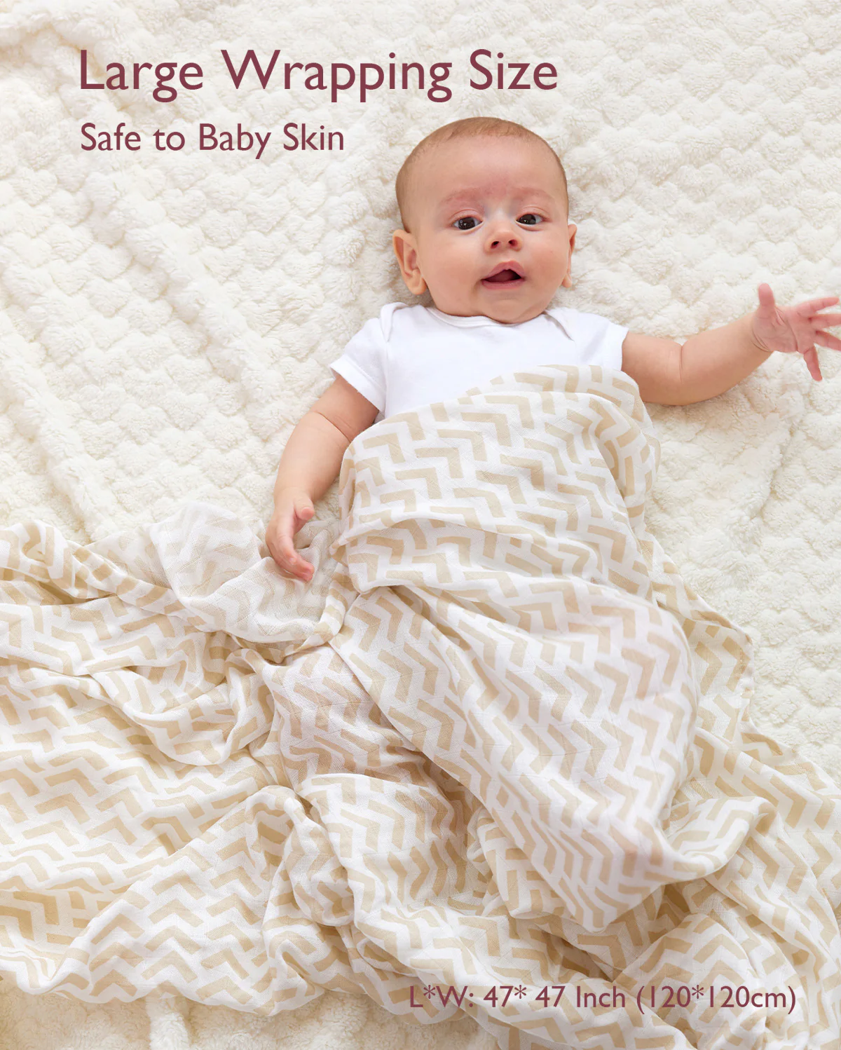 Mamazy Musselin Swaddle Baby Decken, 4 Pack - Image 7