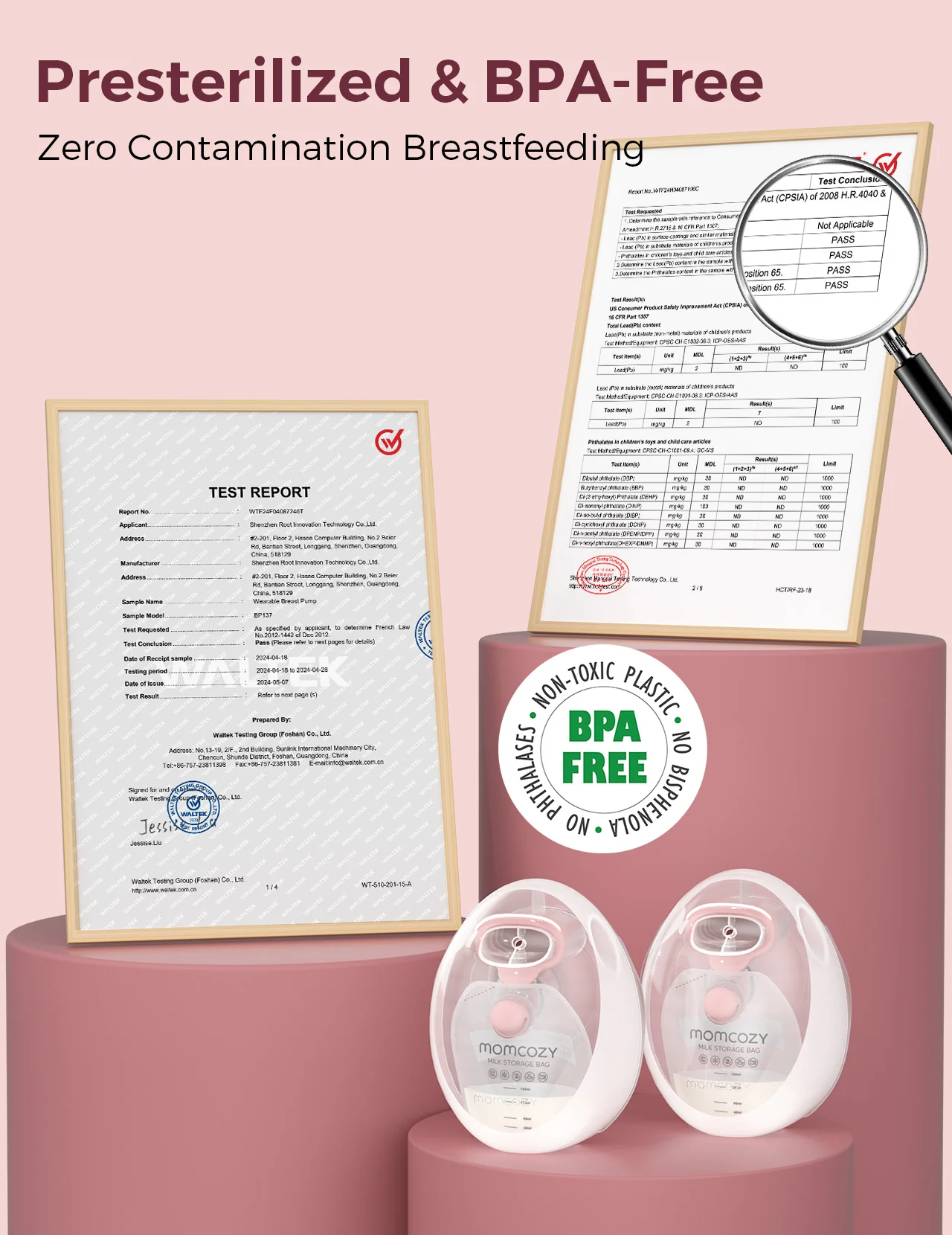 Momcozy Tragbare Milchsammelbecher - für Momcozy V1/V2 & die meisten elektrischen Milchpumpen - Image 6