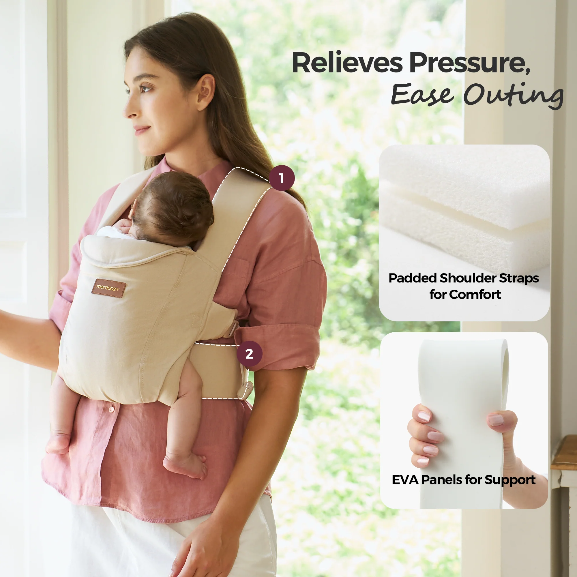 Momcozy WeeSnug Babytrage für Neugeborene (0 - 12M) - Image 15