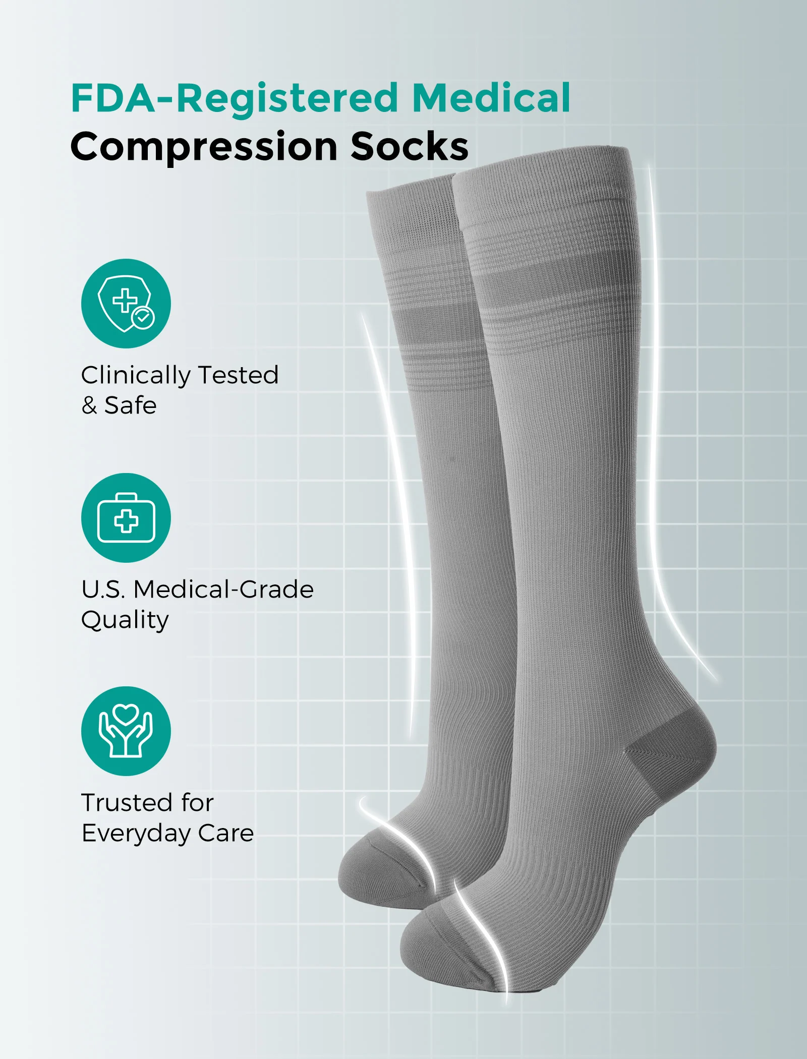 Momcozy Medical Socks 20-30mmHg 2 Pairs - Image 9