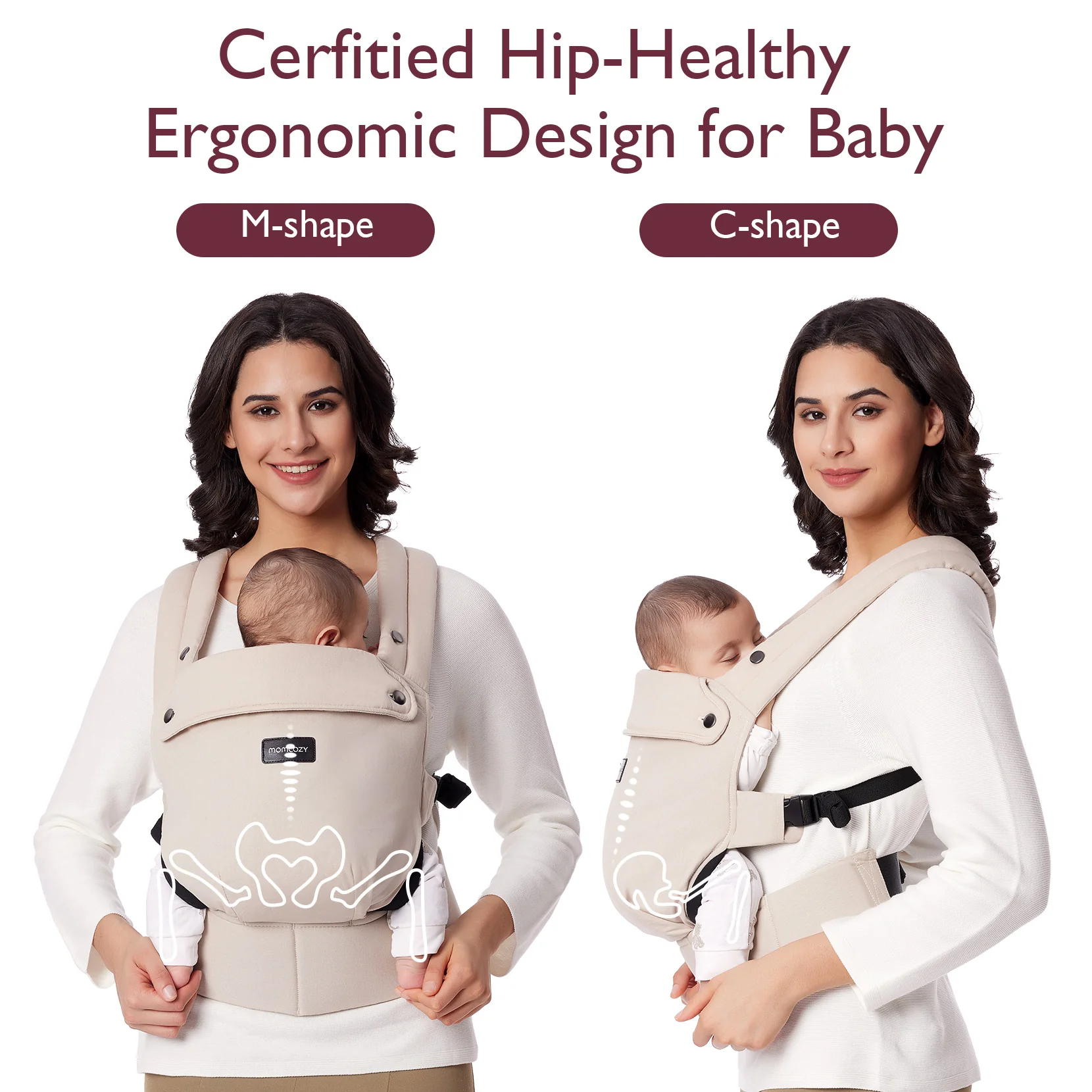 Momcozy PureHug Babytrage – Farbe Khaki - Image 4