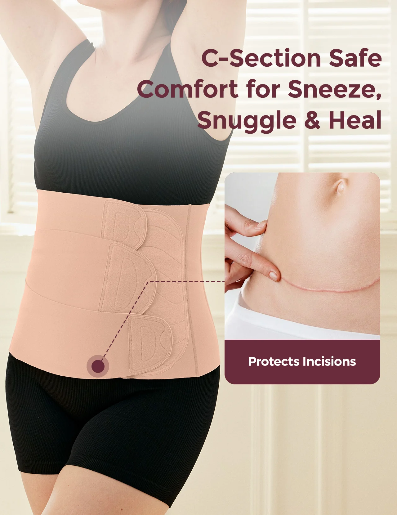 Schwangerschafts-Komfort-Bundle: Ergonest-Bauchband und ultraweicher nahtloser Still-BH YN21 - Image 10