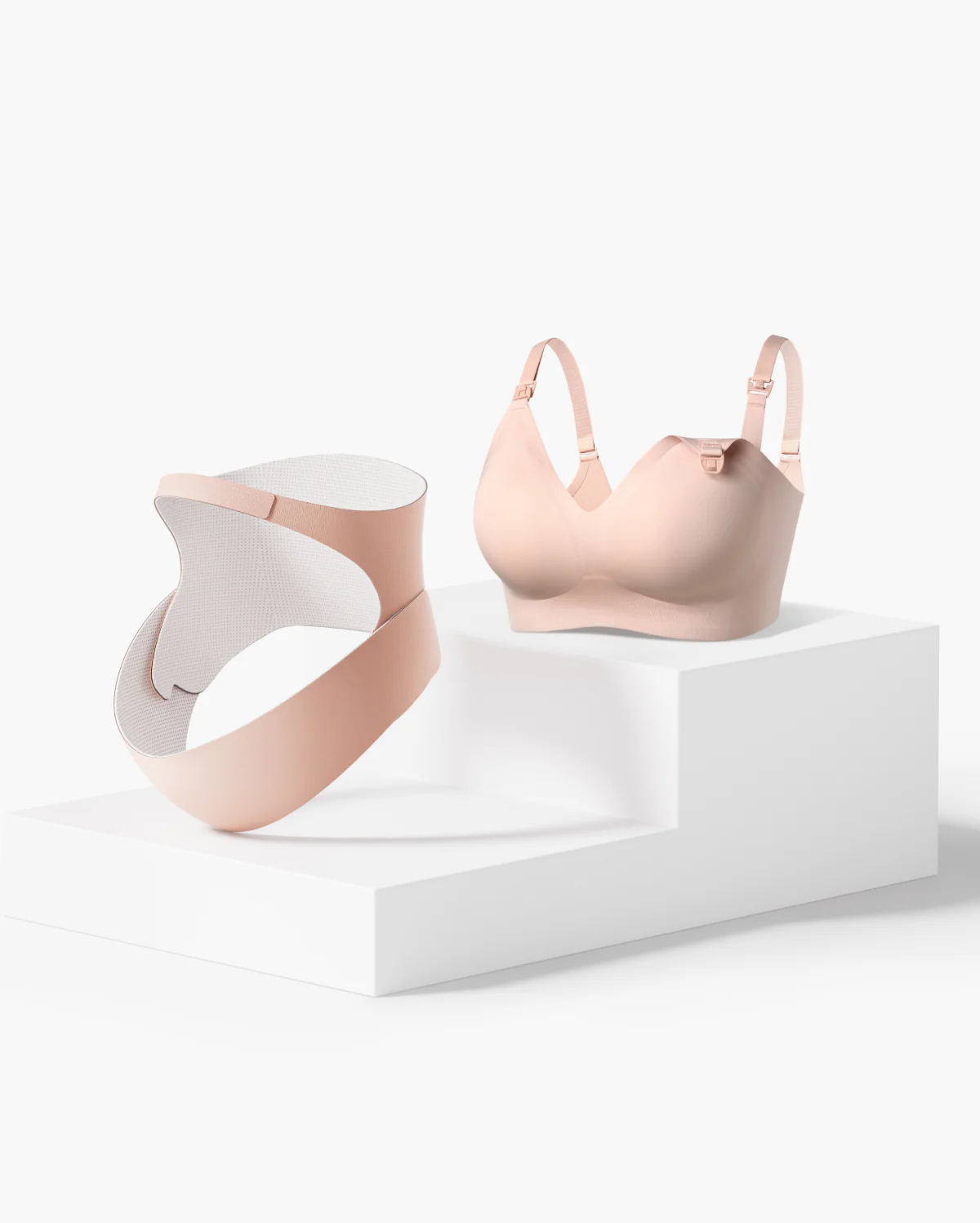 Schwangerschafts-Komfort-Bundle: Ergonest-Bauchband und ultraweicher nahtloser Still-BH YN21